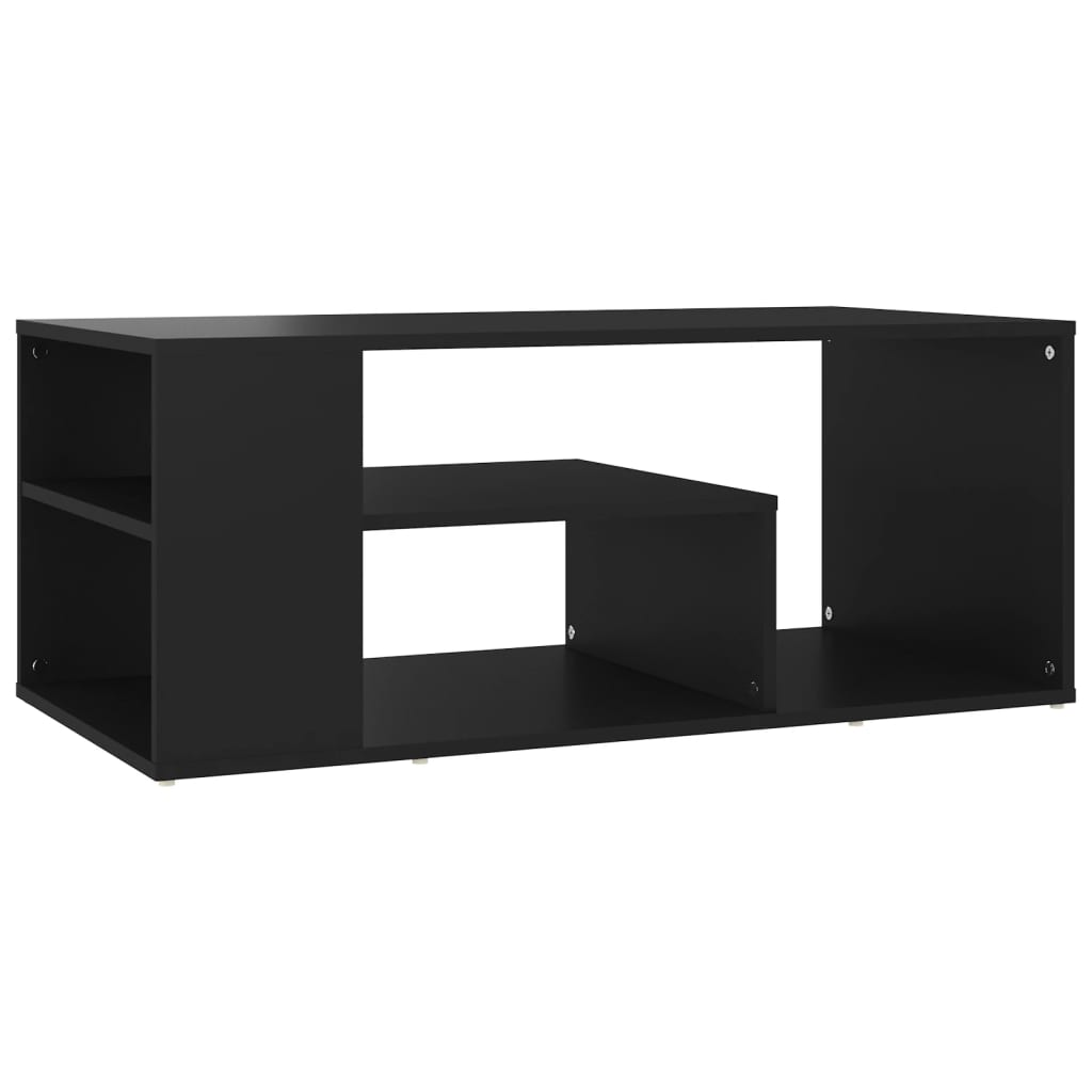 fekete forgácslap dohányzóasztal 100 x 50 x 40 cm (806922)