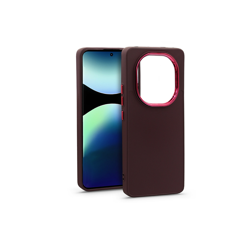 Haffner Frame szilikon tok - Xiaomi Redmi Note 14 Pro 5G/Note 14 Pro+ 5G - bíbor (HF372049)