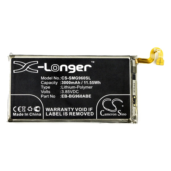 Cameron Sino CS-SMG960SL Samsung Galaxy S9 Telefon akkumulátor 3000 mAh