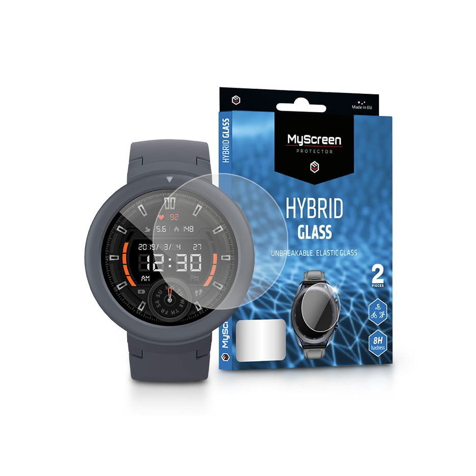 Xiaomi Huami Amazfit Verge Lite rugalmas üveg képernyővédő fólia - MyScreen Protector Hybrid Glass - 2 db/csomag - transparent (LA-1883)