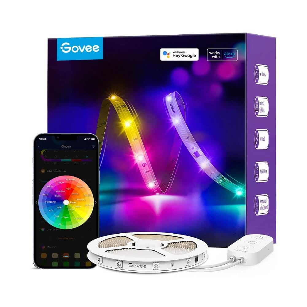 Govee RGBIC Basic Wi-Fi + Bluetooth LED szalagfény 10 méter (GOVH618C) (GOVH618C)