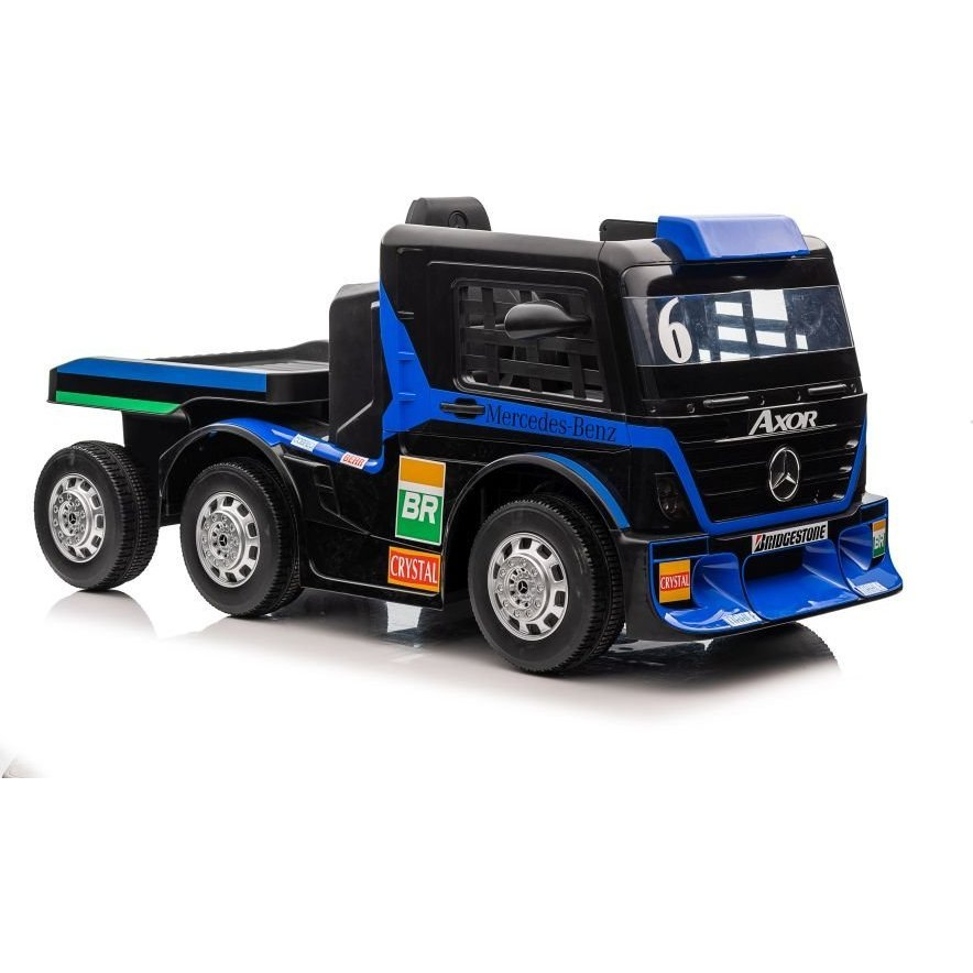Mercedes Axor XMX622B Elektromos Kamion 4244 - 24 V, 2 Darab 400 W Motor, LCD Kijelzővel, Szülői Távirányítóval, Kék (4244)