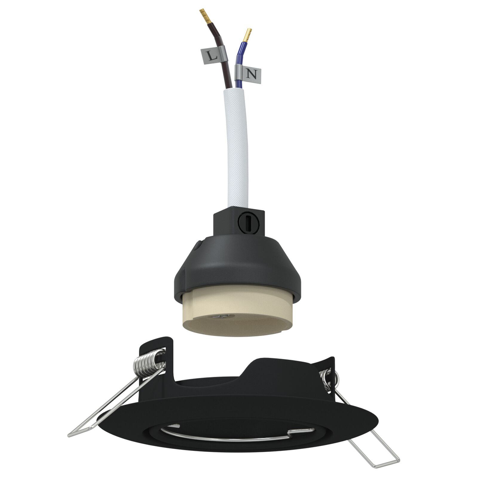 Lámpák 12 darab Fekete Műanyag, Fém 9 cm (4108159)