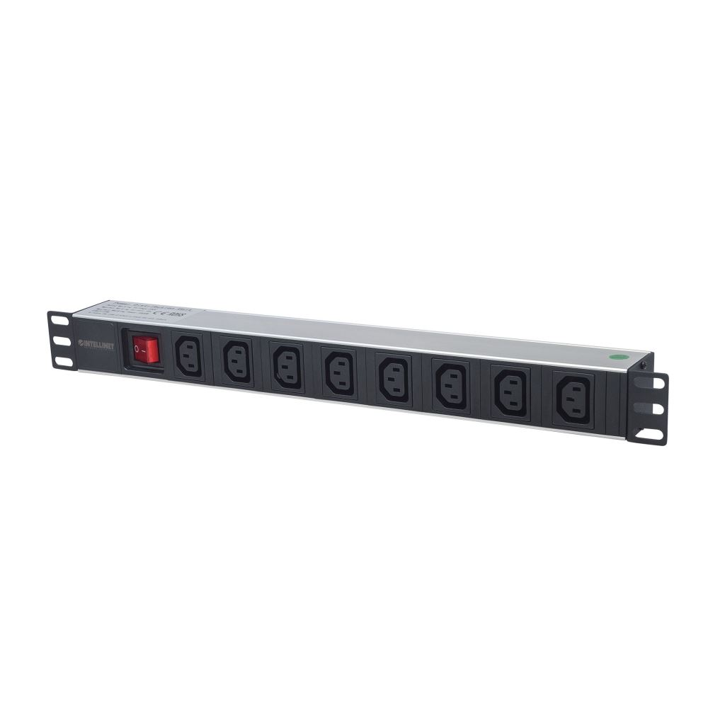 Intellinet rack elosztó 8 aljzat C13 2m kapcsolós 19