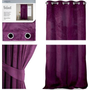  AmeliaHome Zasłona Velvet na przelotkach Śliwka 140X270