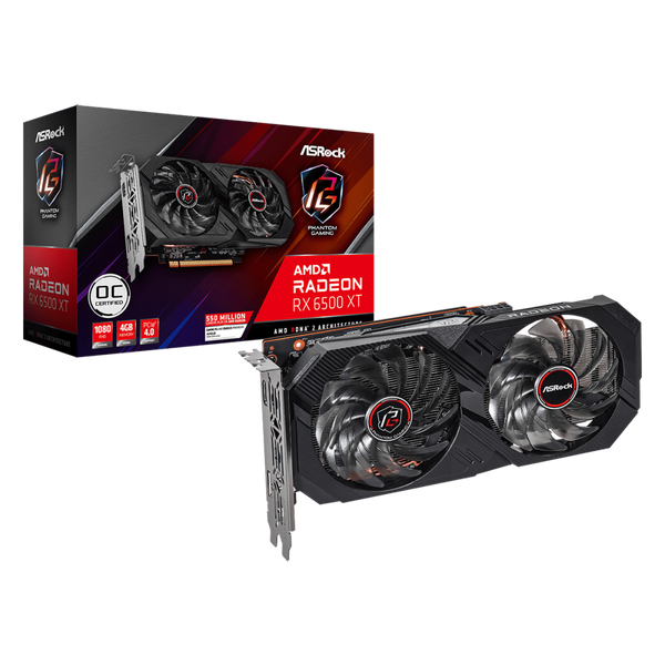 ASRock Grafická karta Radeon RX 6500 XT Phantom Gaming 4GB 64bit GDDR6