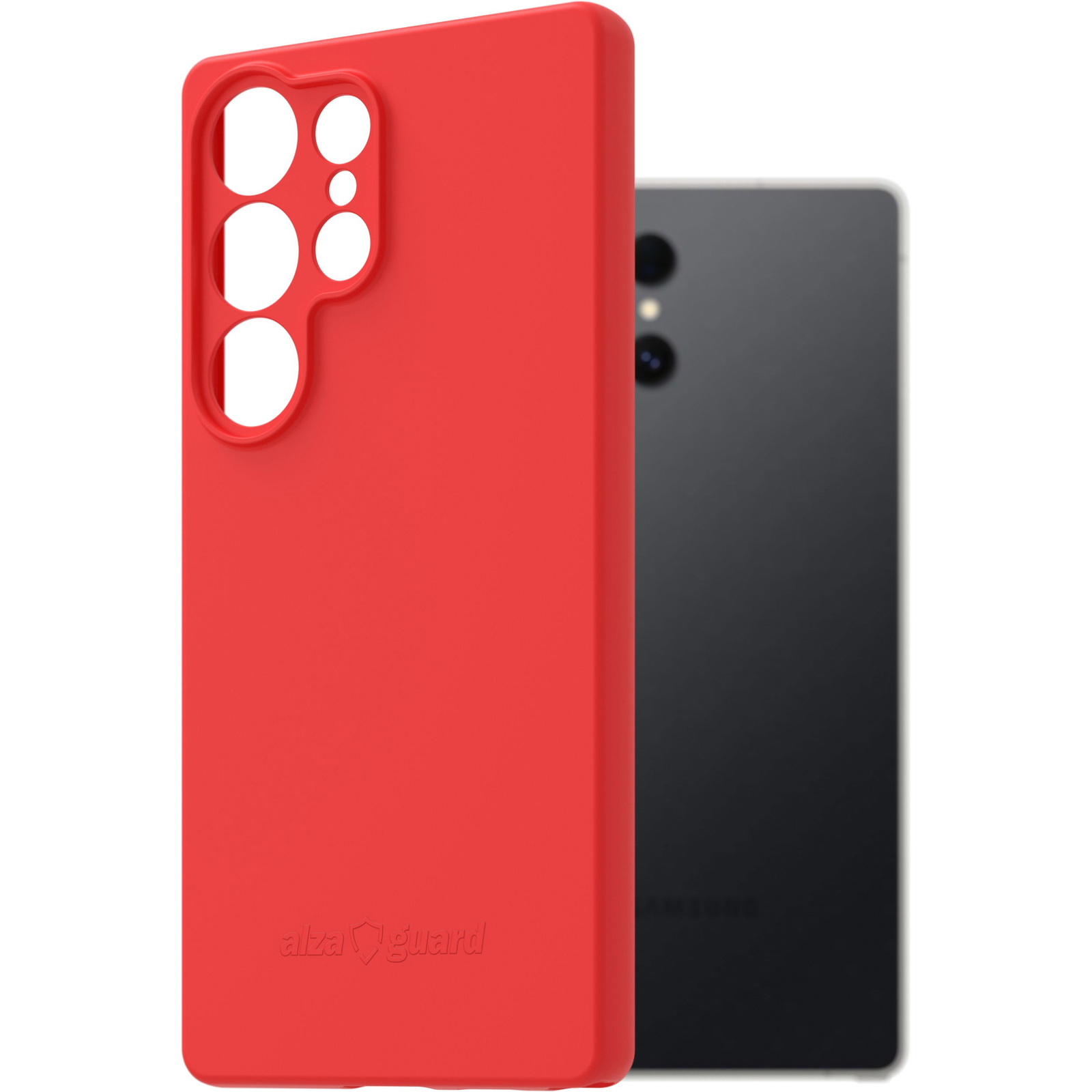 AlzaGuard Matte Case Samsung Galaxy S25 Ultra piros TPU tok (AGD-PCT442R)