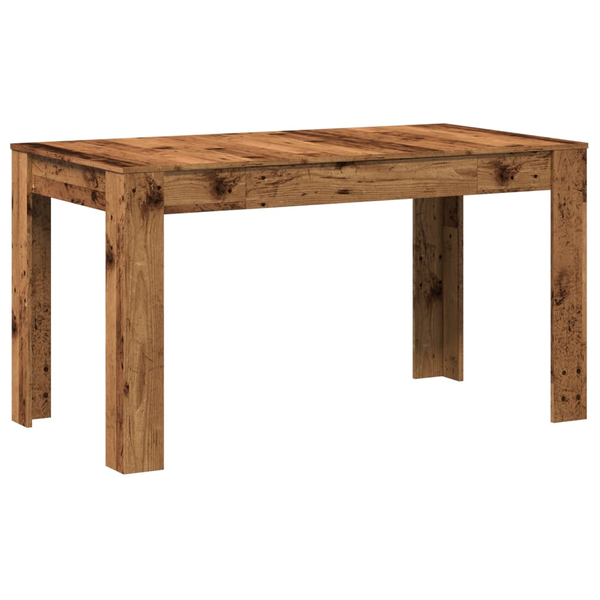 antik fa színű szerelt fa étkezőasztal 140 x 74,5 x 76 cm