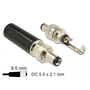 Delock DC csatlakozó apa 5,5 x 2,1mm dugóméret 9,5mm hossz (89913)