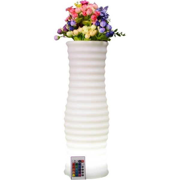 Techly I-LED FLOWERPOT urtepotte Hvid Plast 1 stk