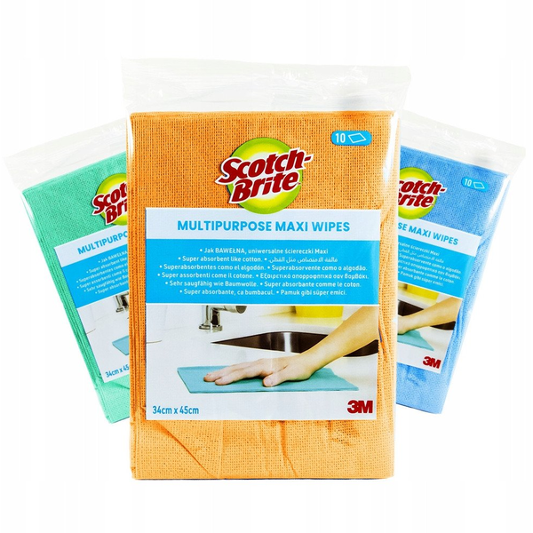 Ściereczki uniwersalne SCOTCH BRITE, 10 szt., mix kolorów