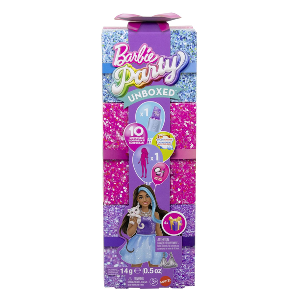 Barbie Party Reveal: Glamour Meglepetés Szett - Lila