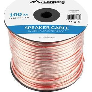 Hangszóró kábel Lanberg SC-2X10-10CC-1000-TR 2 x 1 mm2 100 m