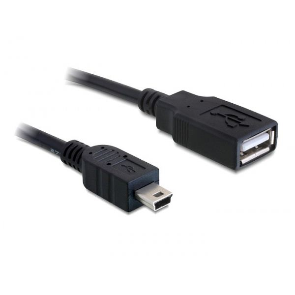 Кабел USB 2.0 женски към USB мини мъжки 0,5 м - 82905