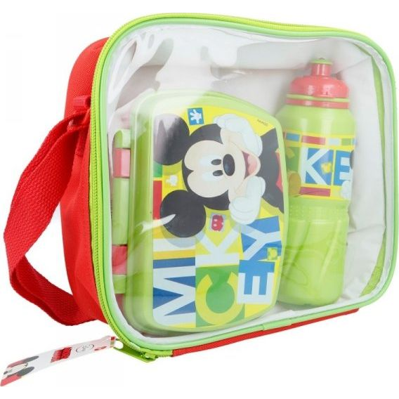 Set Bolsa Portaalimentos Con Correa Bandolera Mickey Mouse Watercolors