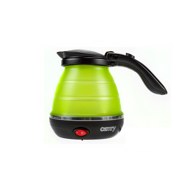 Туристическа ел. кана - сгъваема Camry CR 1265, 0.5 литра, Силиконова, 750W, Зелен/Черен