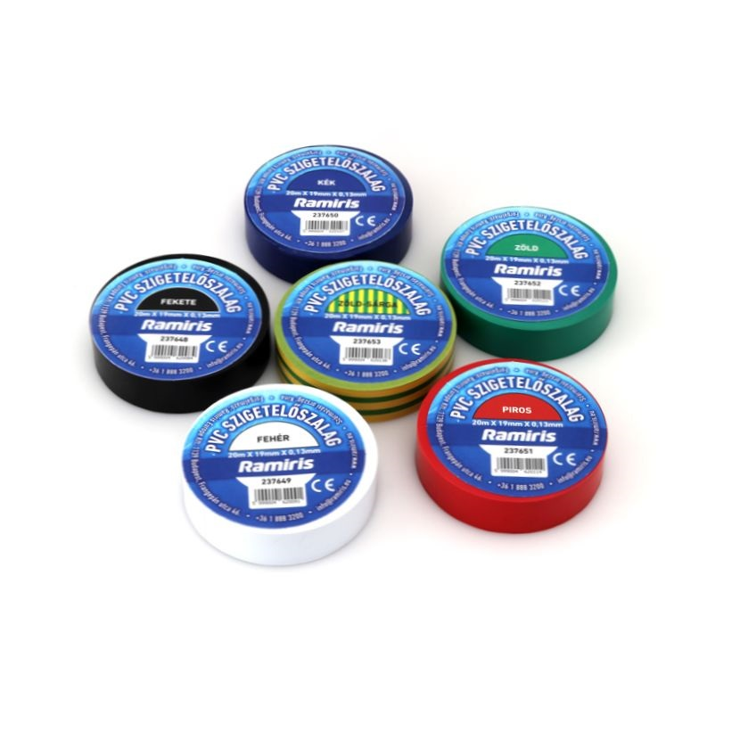 Ramiris PVC szigetelőszalag - Fehér (20m)