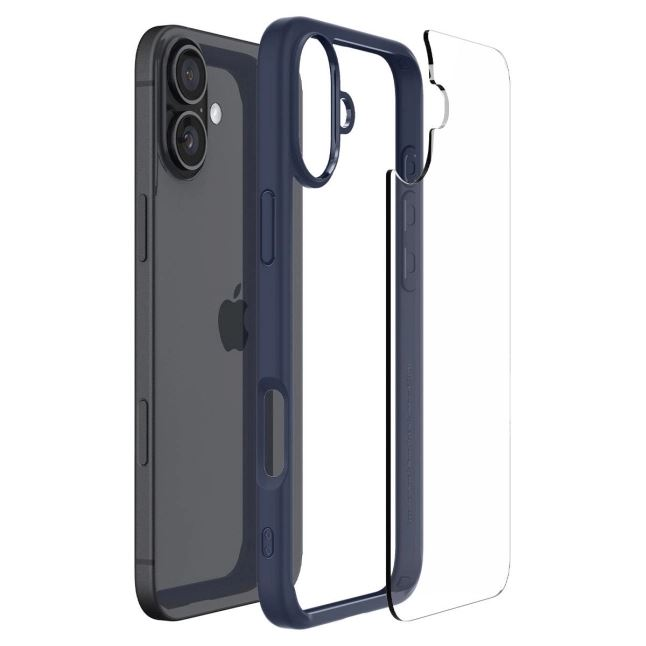 Spigen Ultra Hybrid iPhone 16 tok átlátszó-kék (ACS08202) (ACS08202)