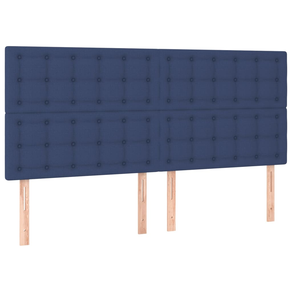 4 db kék szövet fejtámla 80 x 5 x 78/88 cm (3116778)