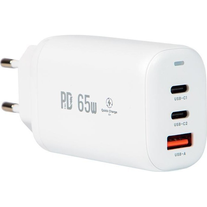 Blow Hálózati Töltő - Aljzat + USB-Cx2, 65W (76-013#)