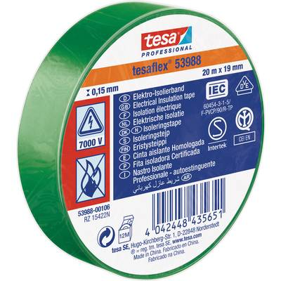 Tesa  (53988-00106-00) Szigetelőszalag ® Professional Zöld (H x Sz) 20 m x 19 mm 1 db