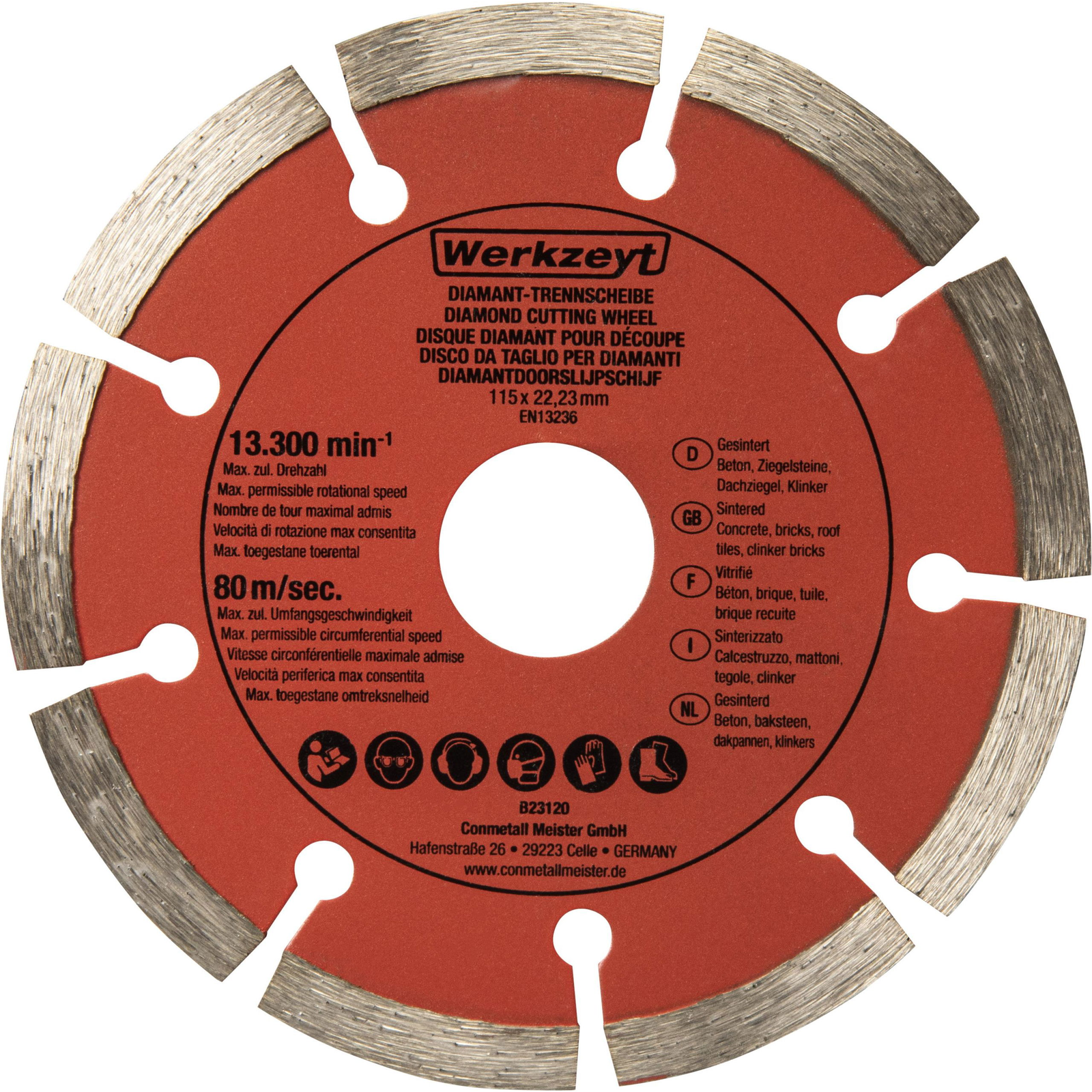 WERKZEYT gyémánt vágókorong 115 mm (B23120)