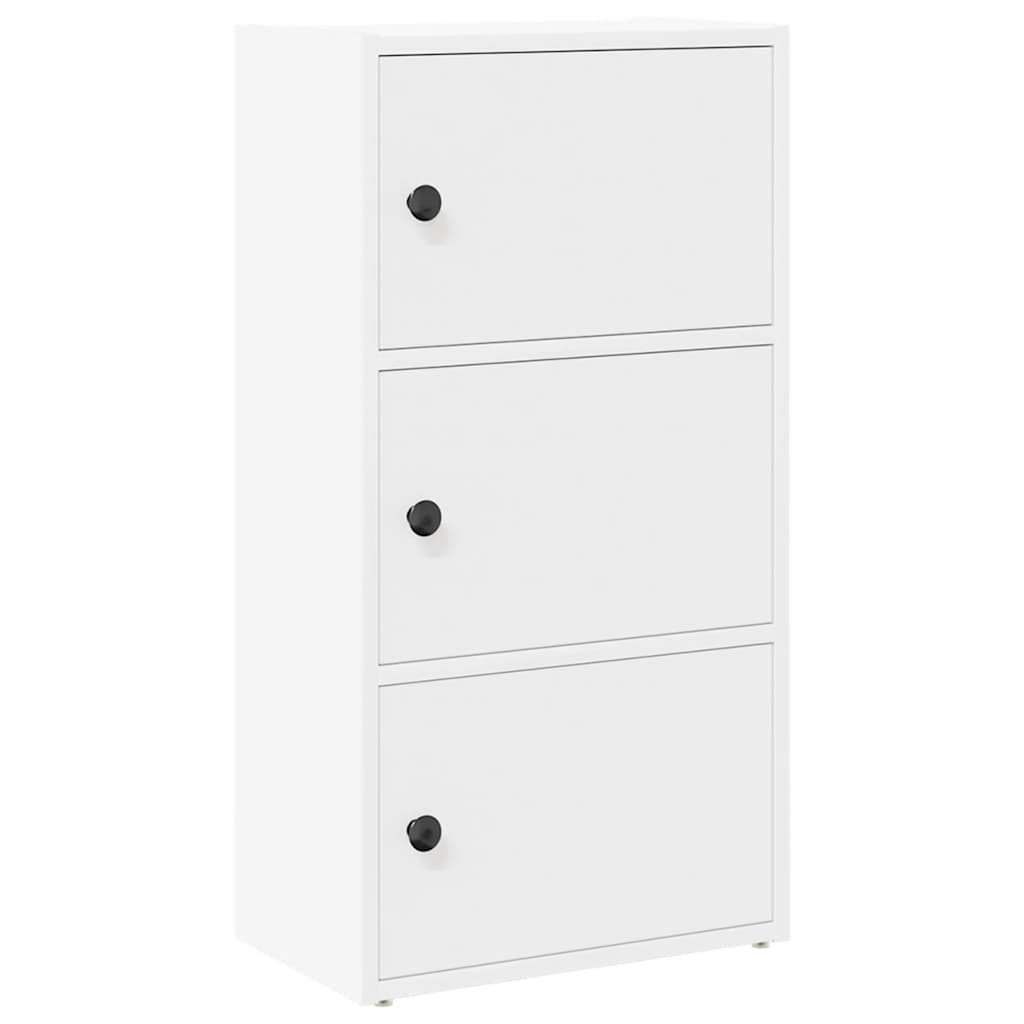 fehér szerelt fa könyvespolc 40x24x77 cm (860364)