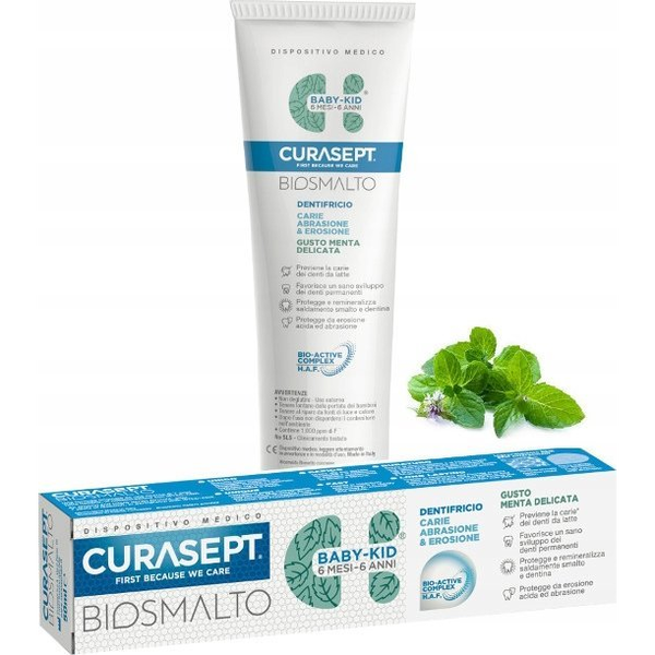CURASEPT Biosmalto Baby-Kid baba 6 éves korig Gyengéd menta 50 ml