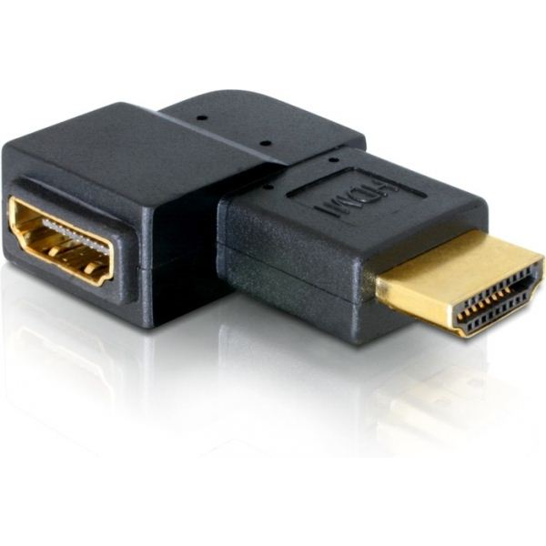 Delock DL65076 HDMI male -> HDMI male 90° jobbra elforgatott adapter (DL65076)
