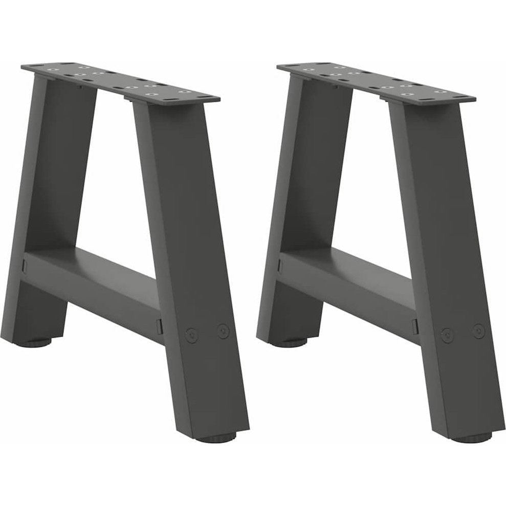 2 db antracit acél dohányzóasztal lábak A-alakú 50x(30-31) cm (4012818)