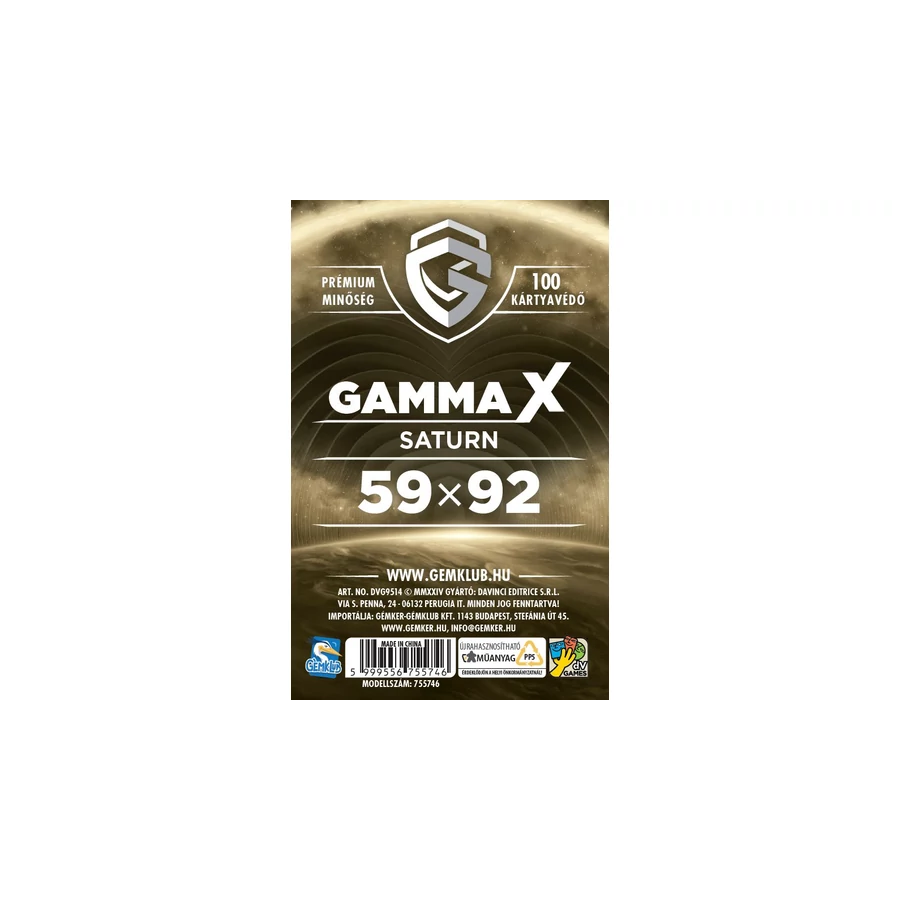 Gém Klub Gamma X Saturn Kártyavédő (59x92 mm) - 100 db/csomag (DAV34157)