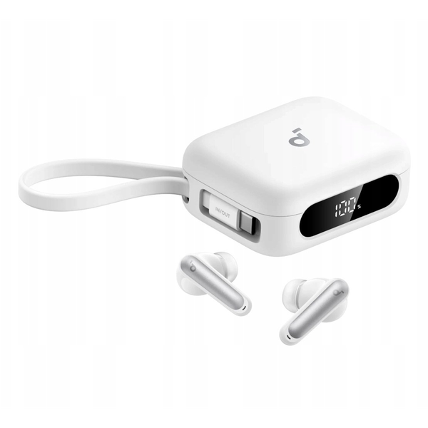 Anker soundcore P41i - White (MFI) Hovedtelefoner True Wireless Stereo (TWS) I ørerne Opkald/Musik/Sport/Hverdag USB Type-C Bluetooth Opladningsstativ Hvid
