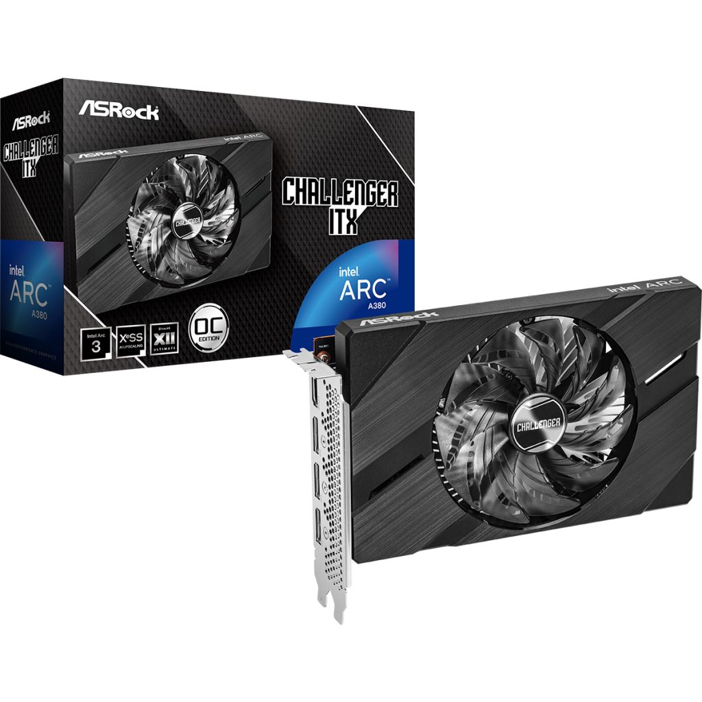 ASRock Intel ARC A380 Challenger ITX 6GB OC videokártya (A380 CLI 6GO / 90-GA3KZZ-00UANF) (90-GA3KZZ-00UANF)