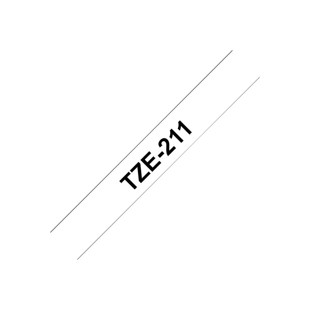 Brother laminated tape TZe-211 - Black on white (TZE211)