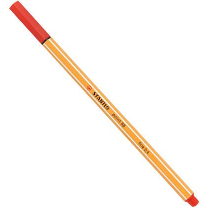 Rotulador Stabilo Punta De Fibra Point 88 Rojo 0,4 Mm 500 Unidades