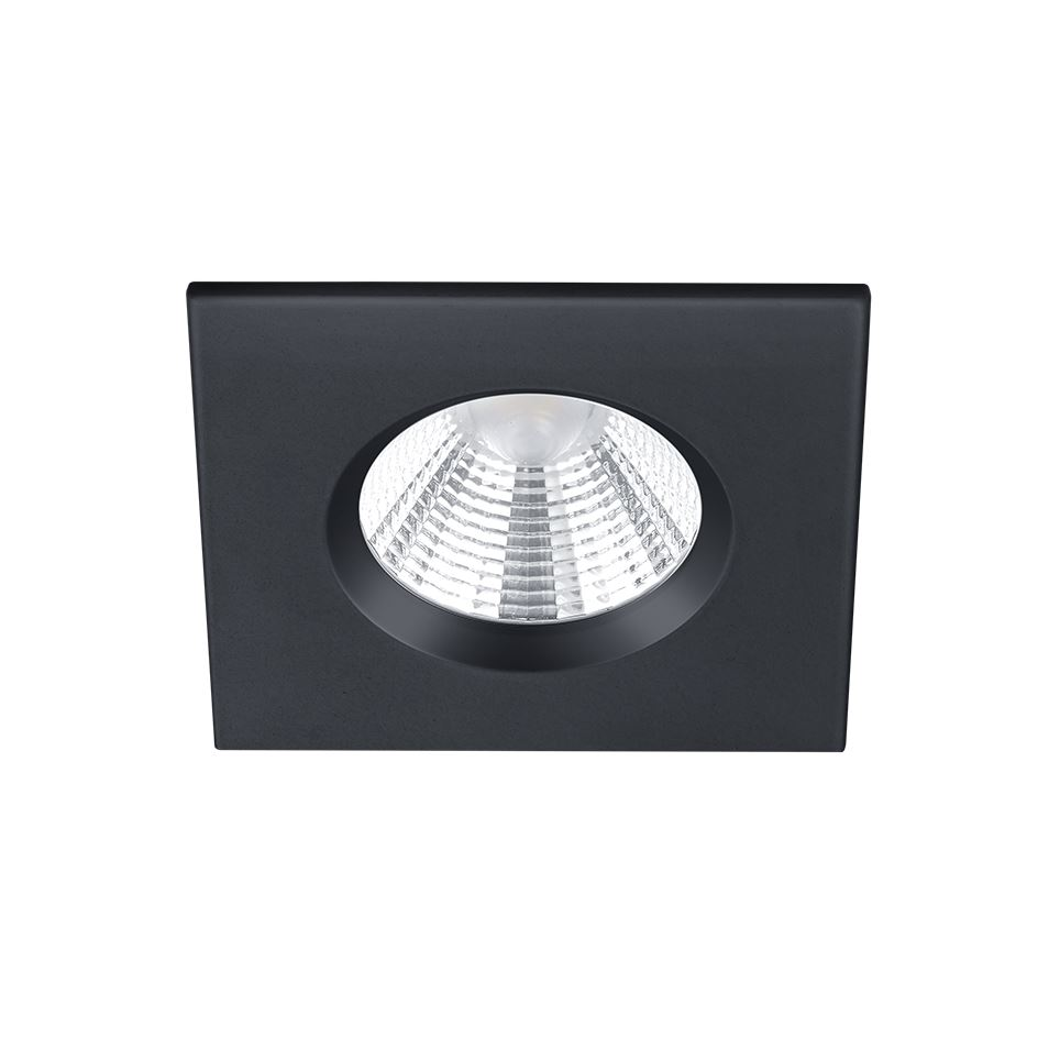 Trio 650610132 Zagros 5W 345lm 3000K süllyesztett lámpatest fekete (t650610132)