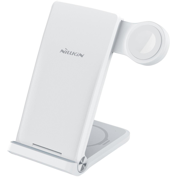 Dispozitiv de incarcare fara fir, Nillkin, pentru Apple, Policarbonat/Plastic, Alb