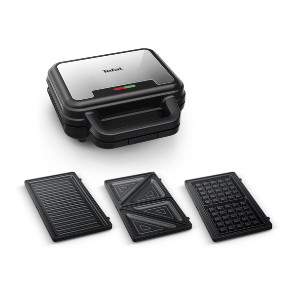 Tefal SW383D10 sandwichtoaster 700 W Sort, Rustfrit stål