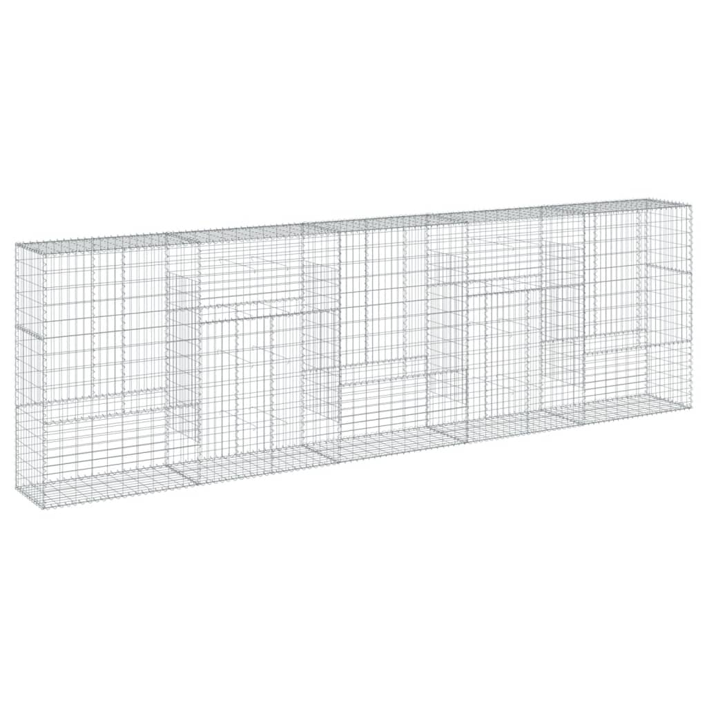 horganyzott vas gabion kosár fedéllel 500 x 50 x 150 cm (3295158)