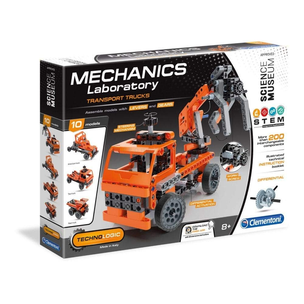 Clementoni, Mechanics Laboratory, Transport Trucks, Construction Set, For Boys, 8+ years