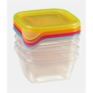 Nádoby Curver Fresh&Go štvorcové 4 x 0,25 l