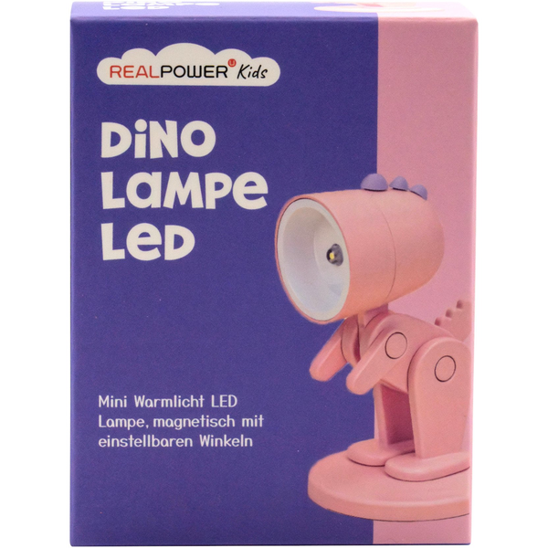 RealPower LED-Tier Taschenlampe Pink dino mit Sockel
