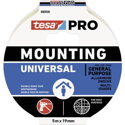 Tesa Mounting PRO Universal (66958-00001-00) Rögzítő szalag Fehér (H x Sz) 5 m x 9 mm 1 db (66958-00001-00)
