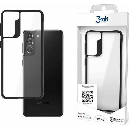 3mk Satin Armor Case+ átlátszó, TPU és PC anyagú telefontok Samsung Galaxy S21+ 5G (3mk Satin Armor Case+(40))