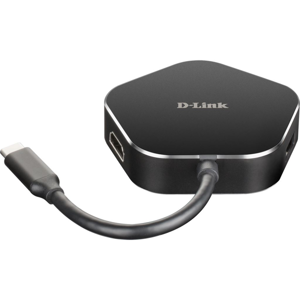 D-Link DUB-M420 dockingstation Ledningsført Thunderbolt 3 Sort, Sølv