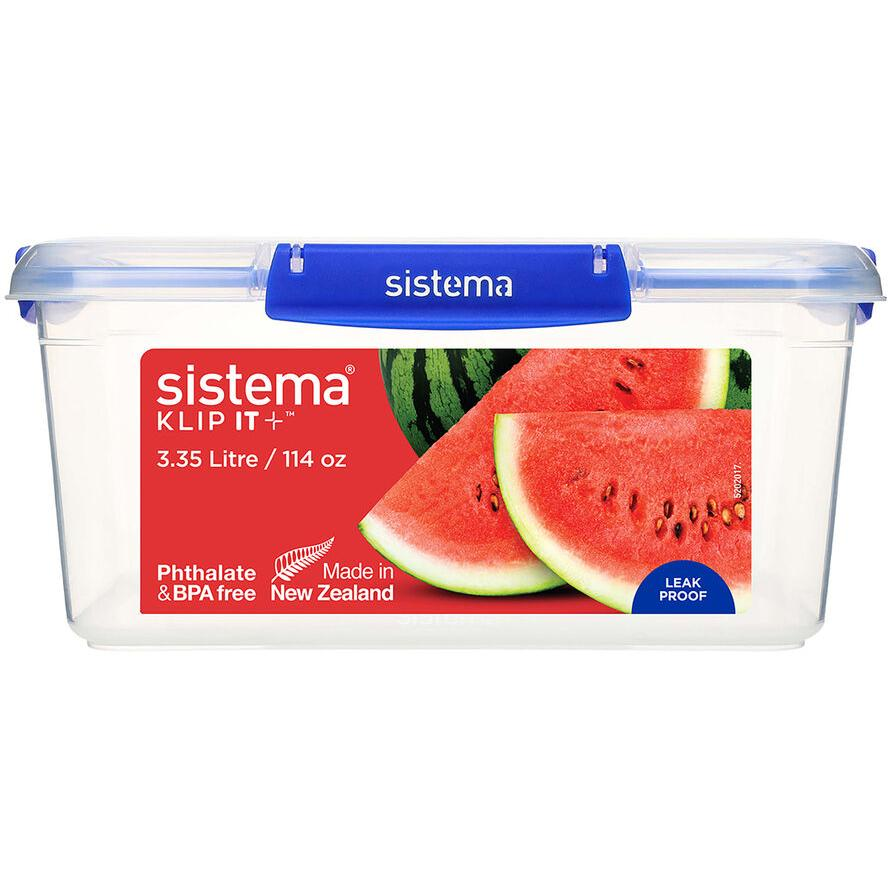 Sistema 881830 Klip It Plus Műanyag ételtároló 3,35L - Kék / átlátszó (881830)