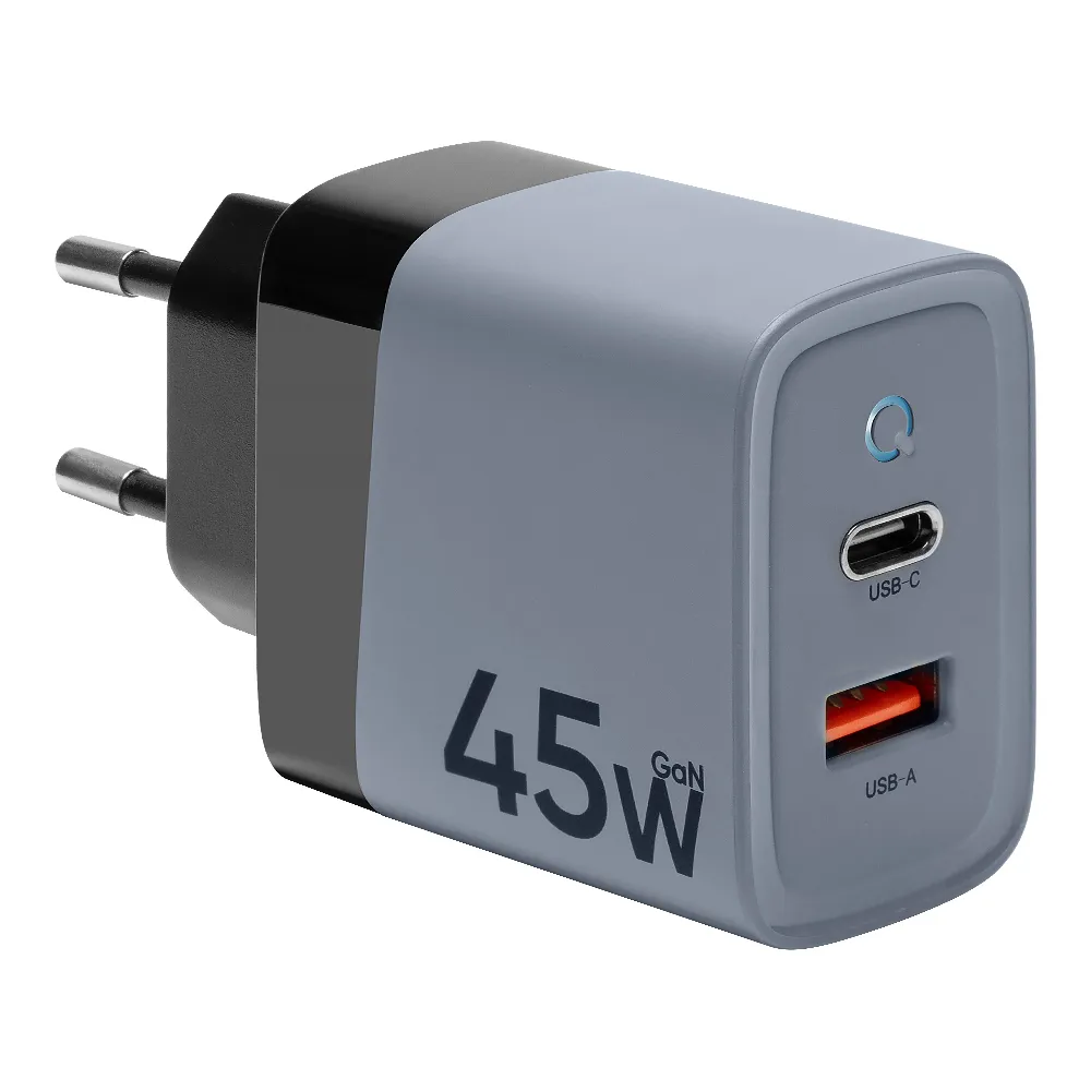 Tactical Microgrid USB Type-C / USB Type-A GaN Hálózati töltő - Szürke (45W) (57983117438)