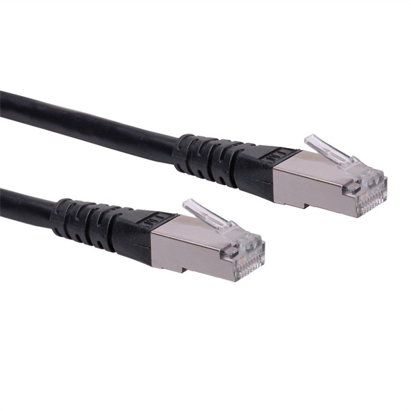 Síťový kabel LAN S/FTP Cat.6 Class E černý 0,5m