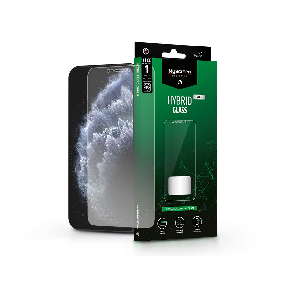 Apple iPhone X/XS/11 Pro rugalmas üveg képernyővédő fólia - MyScreen Protector Hybrid Glass Lite - transparent (LA-2112)