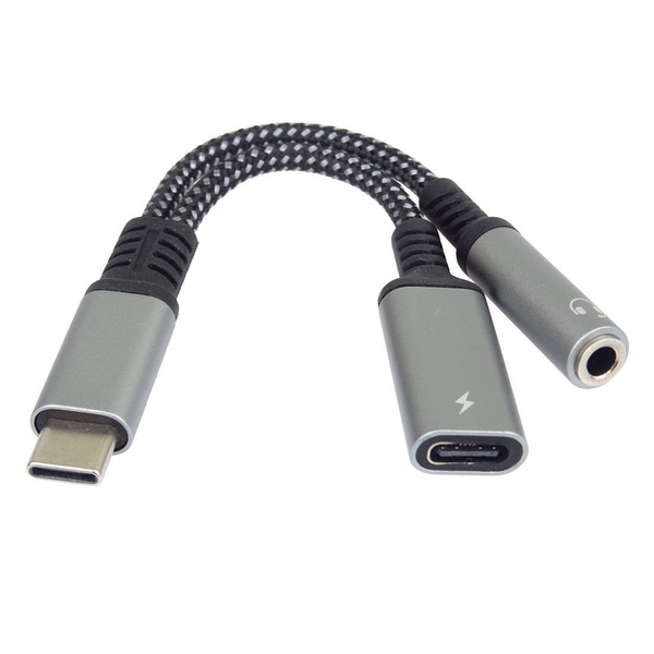Premiumcord KU31ZVUK04 USB-C apa - USB-C/3.5mm Jack anya Adapter